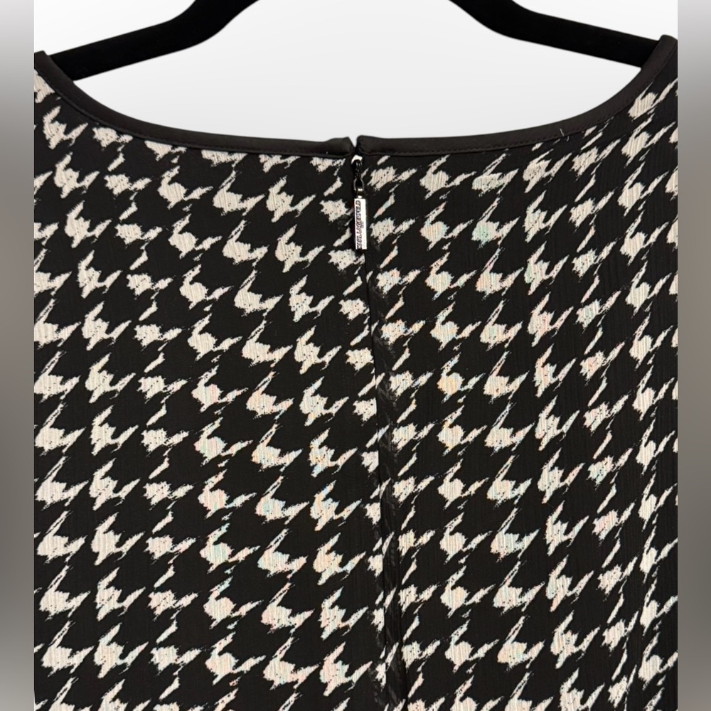 KARL LAGERFELD PARIS Houndstooth Belted Fit & Flare Dress, Size 14 - Picture 13 of 16